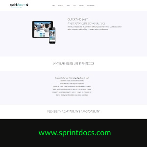 Sprintdocs website image, client of illogic