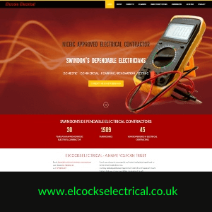 image of elcocks electrical website designed by illogic