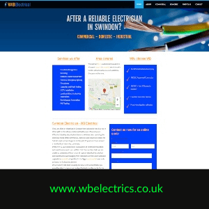 Image of WB Electrics website