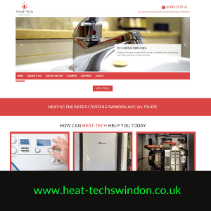 image of heat-tech swindon website made by illogic